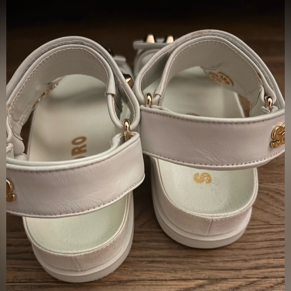 NIB Sandro Elympia Embellished Studded Leather Sandals Ecru White EU 36 Designer - Picture 6 of 13